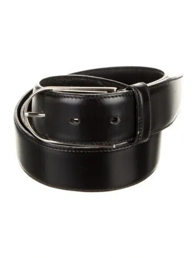 Pre-owned Prada Leather Belt In Black