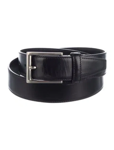 Pre-owned Prada Leather Belt In Black