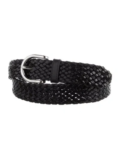 Pre-owned Prada Leather Belt In Black