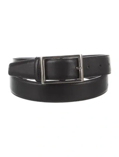 Pre-owned Prada Leather Belt In Black