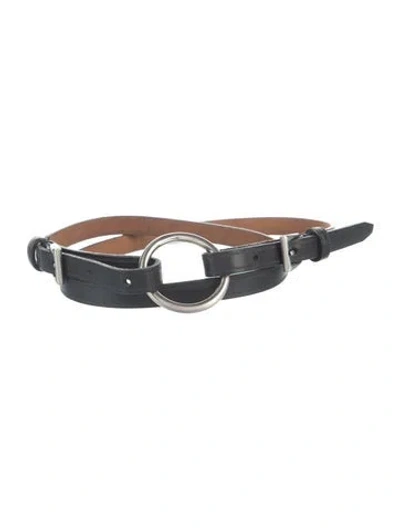 Pre-owned Prada Leather Belt In Black