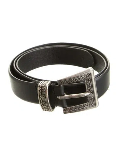 Pre-owned Prada Leather Belt In Black