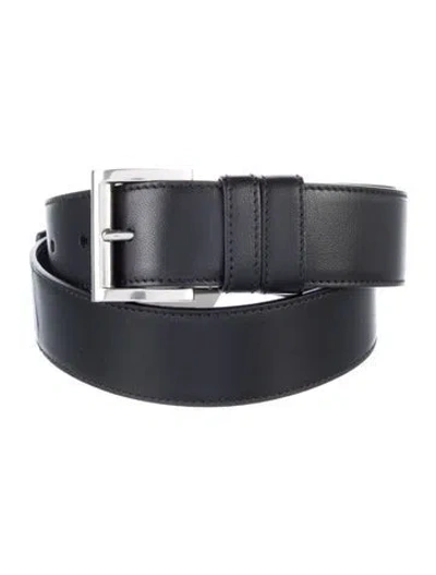 Pre-owned Prada Leather Belt In Black