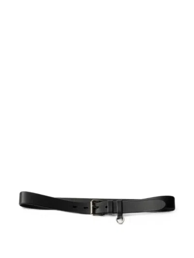 Prada Leather Belt In Black