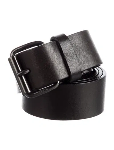 Pre-owned Prada Leather Belt In Black