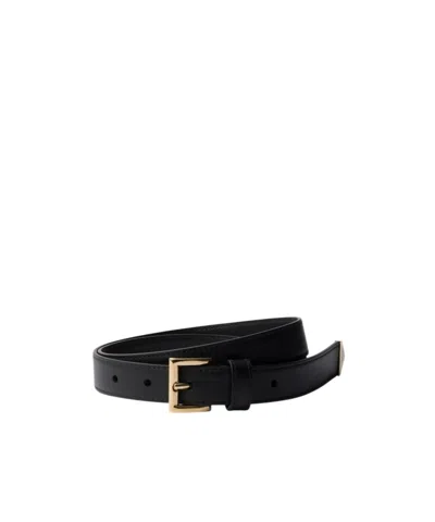 Prada Leather Belt In Black