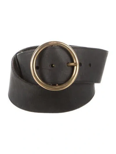 Pre-owned Prada Leather Belt In Black