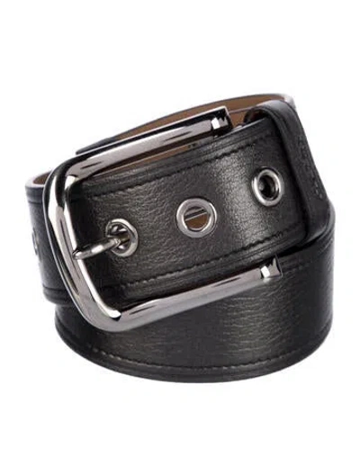 Pre-owned Prada Leather Belt In Black