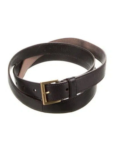Pre-owned Prada Leather Belt In Black