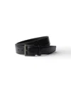 Prada Leather Belt In Black