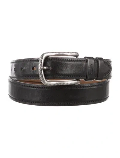 Pre-owned Prada Leather Belt In Black