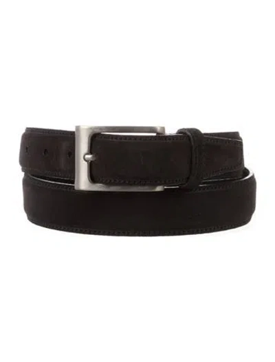 Pre-owned Prada Leather Belt In Black