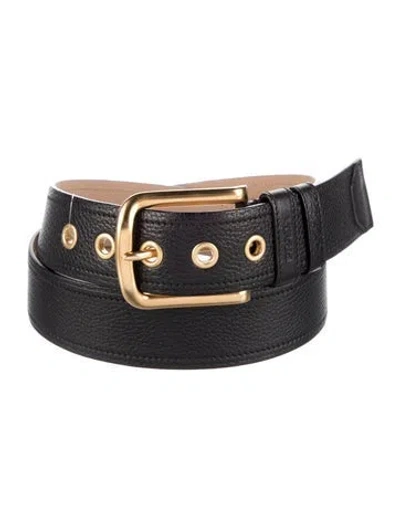 Pre-owned Prada Leather Belt In Black