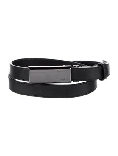 Pre-owned Prada Leather Belt In Black