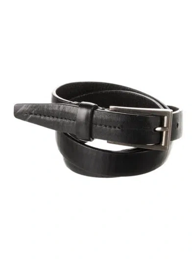 Pre-owned Prada Leather Belt In Black