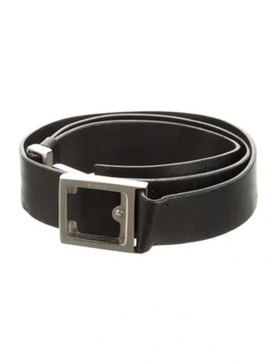 Pre-owned Prada Leather Belt In Black