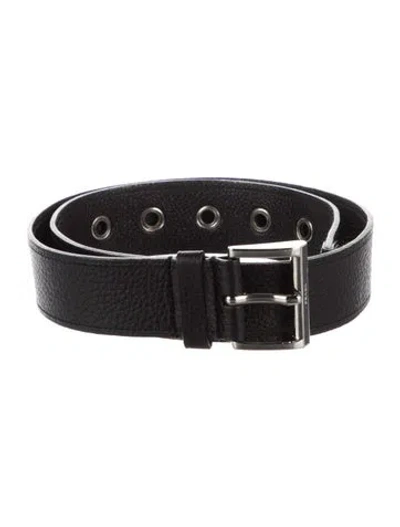 Pre-owned Prada Leather Belt In Black