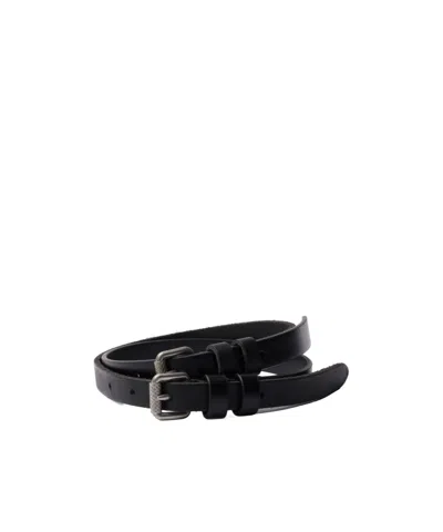 Prada Leather Belt In Black