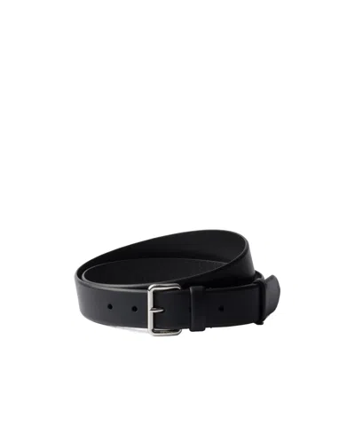 Prada Leather Belt In Black