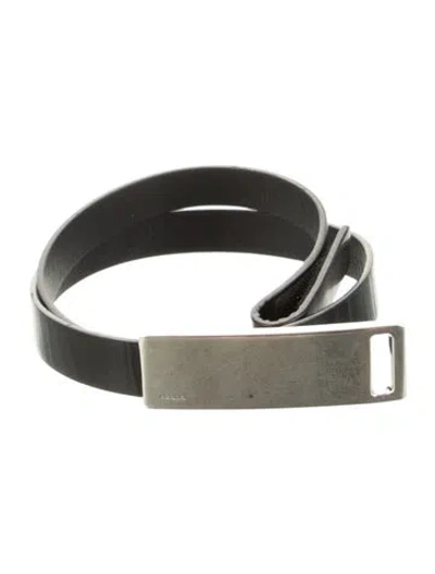 Pre-owned Prada Leather Belt In Black
