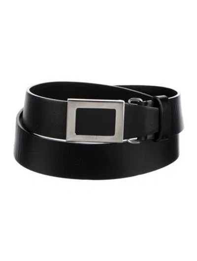 Pre-owned Prada Leather Belt In Black