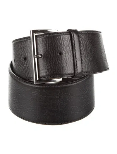 Pre-owned Prada Leather Belt In Black