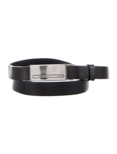 Pre-owned Prada Leather Belt In Black