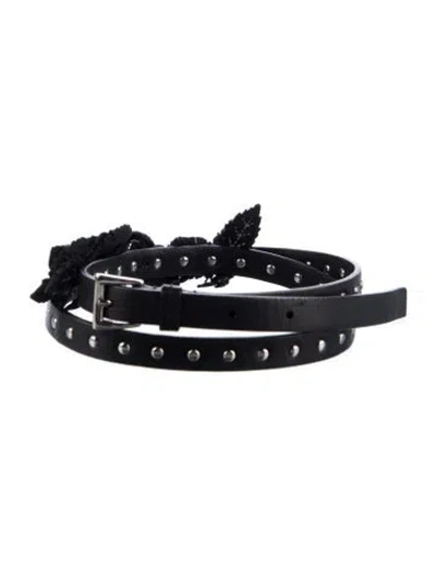 Pre-owned Prada Leather Belt In Black