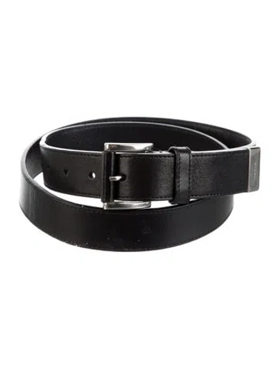 Pre-owned Prada Leather Belt In Black