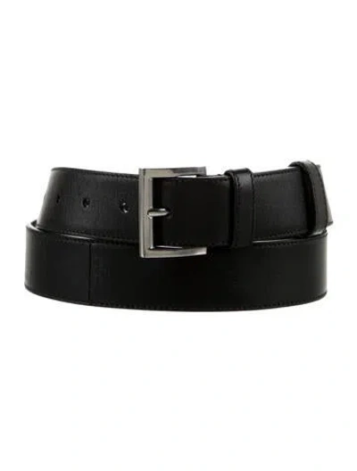 Pre-owned Prada Leather Belt In Black