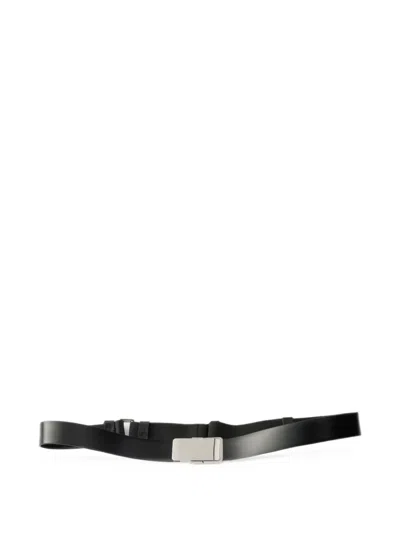 Prada Leather Belt In Black
