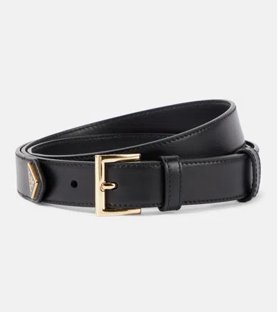 Prada Leather Belt In Black