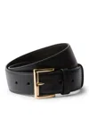Prada City Calf Leather Belt In Black