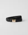 Prada Leather Belt In Black