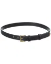 Prada Logo Leather Belt In Blue