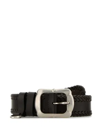 Prada Leather Belt In Black