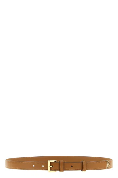 Prada Leather Belt In Brown