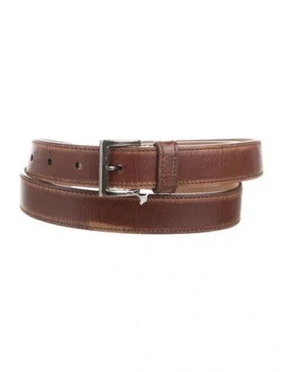 Pre-owned Prada Leather Belt In Brown