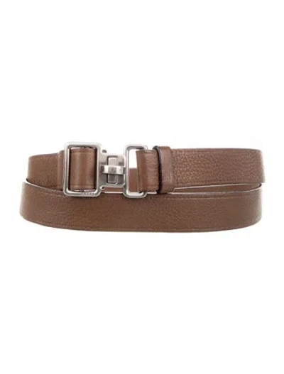 Pre-owned Prada Leather Belt In Brown