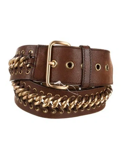 Pre-owned Prada Leather Belt In Brown