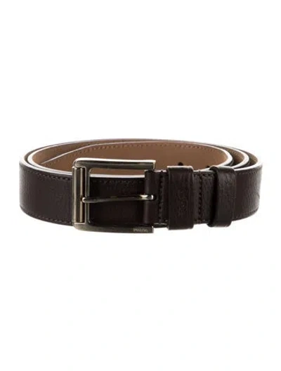 Pre-owned Prada Leather Belt In Brown