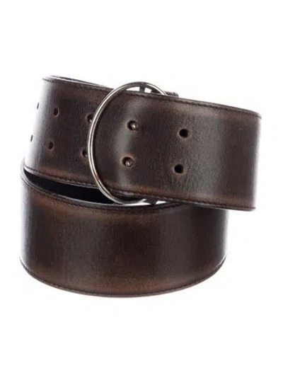 Pre-owned Prada Leather Belt In Brown