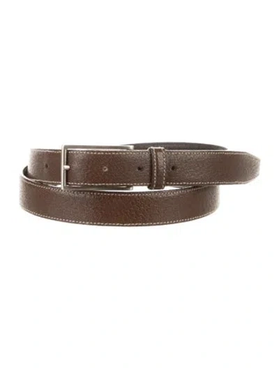Pre-owned Prada Leather Belt In Brown