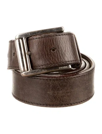 Pre-owned Prada Leather Belt In Brown