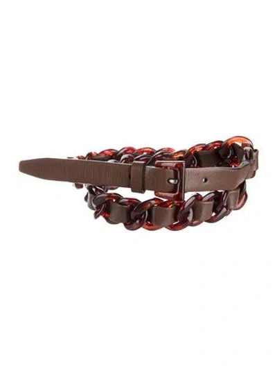 Pre-owned Prada Leather Belt In Brown
