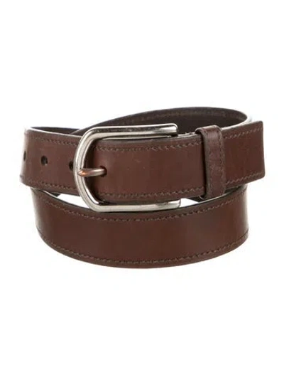 Pre-owned Prada Leather Belt In Brown