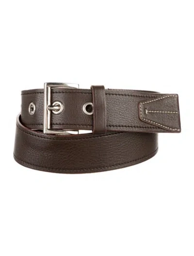 Pre-owned Prada Leather Belt In Brown