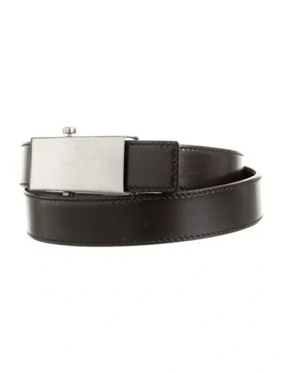 Pre-owned Prada Leather Belt In Brown
