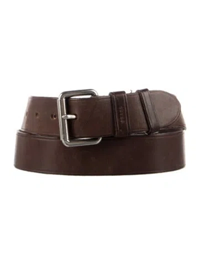 Pre-owned Prada Leather Belt In Brown