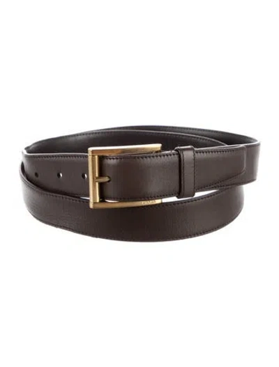 Pre-owned Prada Leather Belt In Brown